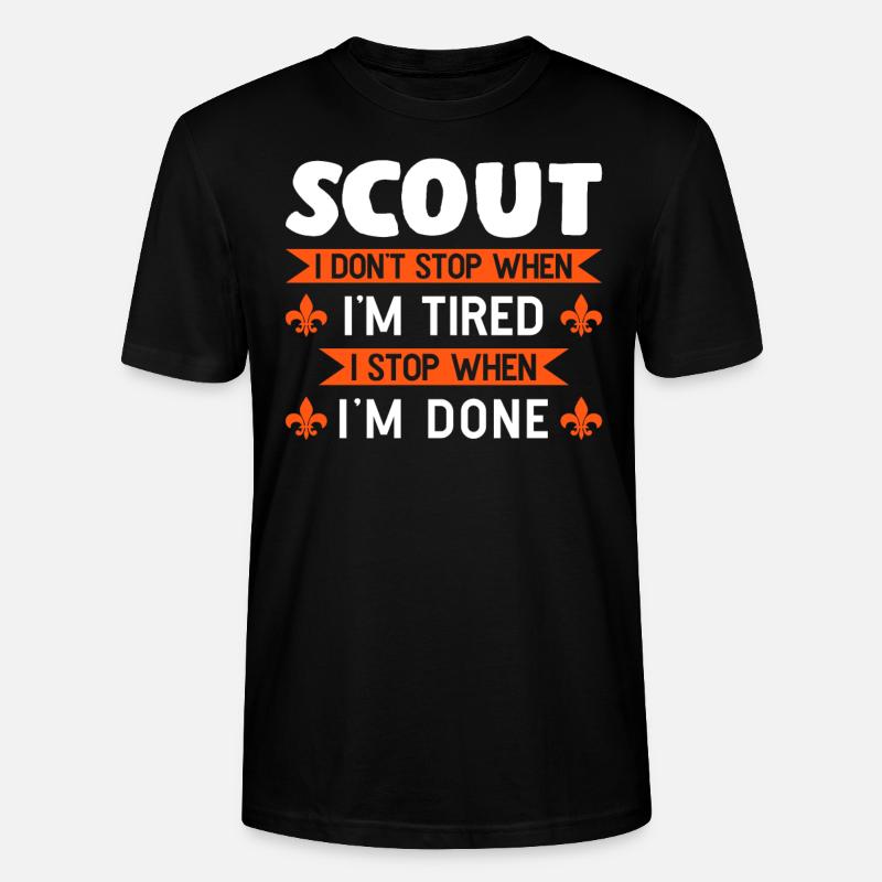 Scouting Scouting Mountains Geschenk - Stanley/Stella Unisex Bio-T-Shirt CRAFTER - Schwarz