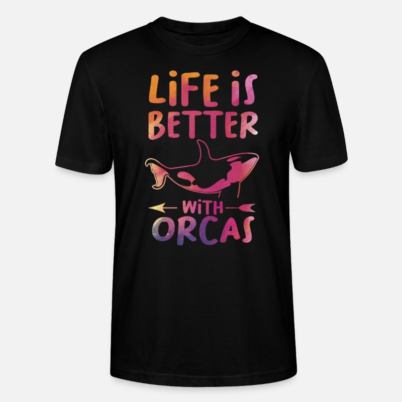Orca Orca Geschenk - Stanley/Stella Unisex Bio-T-Shirt CRAFTER - Schwarz