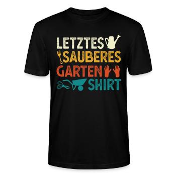 Gartenarbeit Gärtner Pflanzen Geschenk - Stanley/Stella Unisex Bio-T-Shirt CRAFTER - Schwarz - Vorne - Alina (178cm) & Michal (187cm)