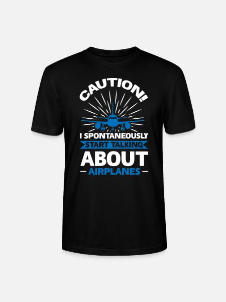 Airplane Airplane Gift - Stanley/Stella CRAFTER Unisex Organic T-Shirt - black