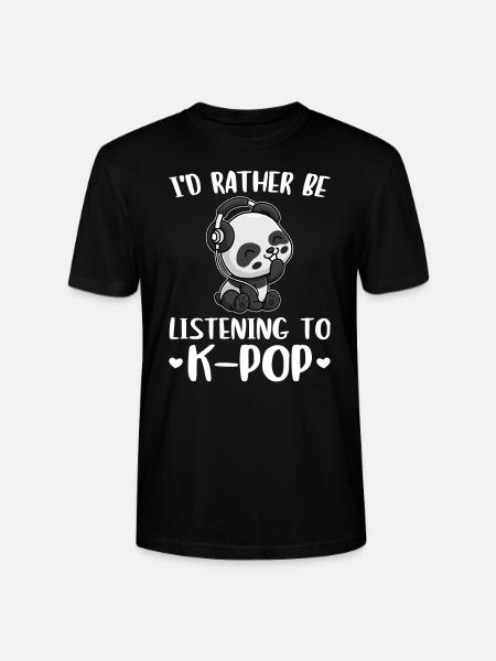 K-Pop Panda K-Pop Gift - Stanley/Stella CRAFTER Unisex Organic T-Shirt - black