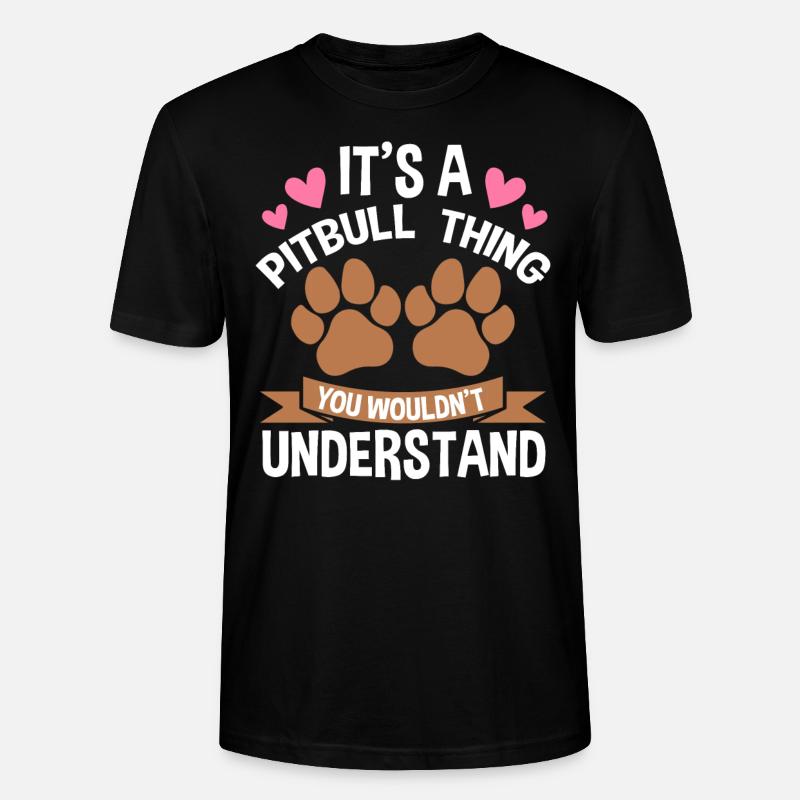 Pitbull Pitbull Hund Geschenk - Stanley/Stella Unisex Bio-T-Shirt CRAFTER - Schwarz
