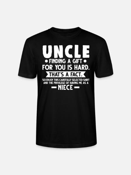 Onkel Nichte Geschenk Onkel Geschenk - Stanley/Stella Unisex Bio-T-Shirt CRAFTER - Schwarz