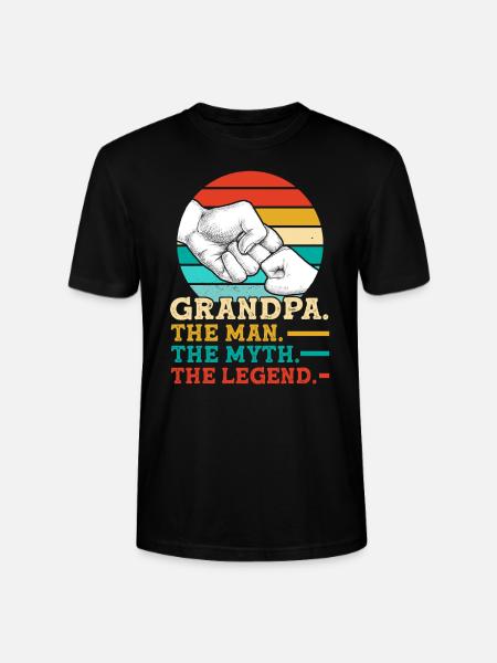 Grandpa grandpa gift - Stanley/Stella CRAFTER Unisex Organic T-Shirt - black