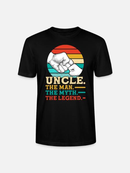 Uncle uncle gift - Stanley/Stella CRAFTER Unisex Organic T-Shirt - black