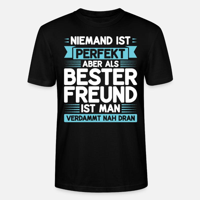 Bester Freund Freunde Geschenk - Stanley/Stella Unisex Bio-T-Shirt CRAFTER - Schwarz