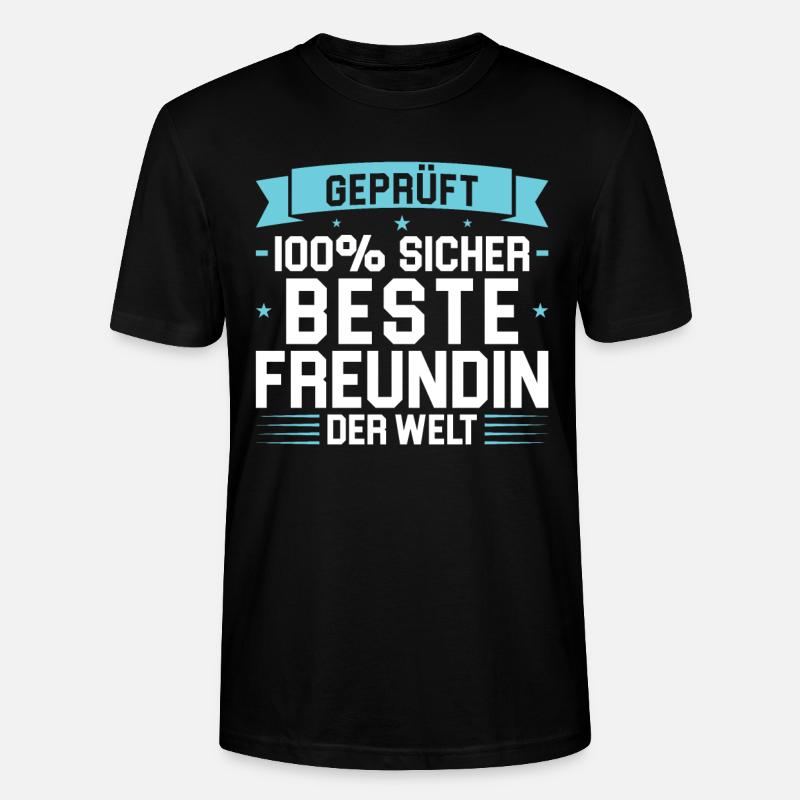 Bester Freund Freundschaft Freunde Geschenk - Stanley/Stella Unisex Bio-T-Shirt CRAFTER - Schwarz