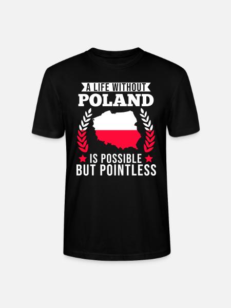 Polish Polish Flag Gift - Stanley/Stella CRAFTER Unisex Organic T-Shirt - black