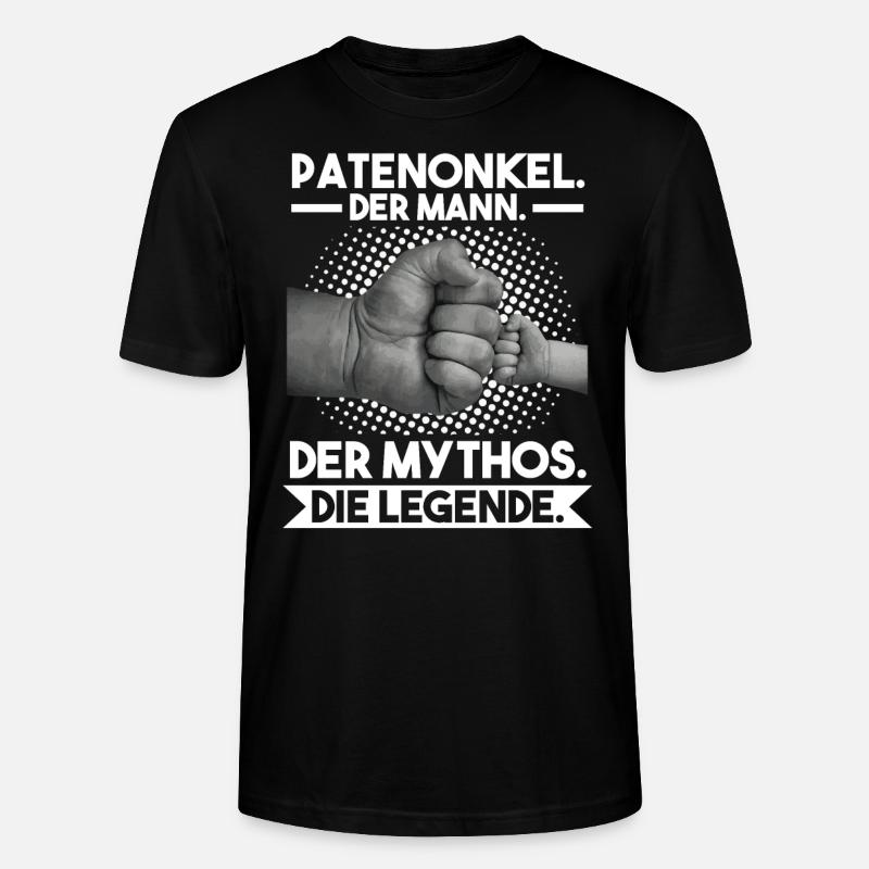 Patenonkel Taufpate Taufkind Geschenk - Stanley/Stella Unisex Bio-T-Shirt CRAFTER - Schwarz