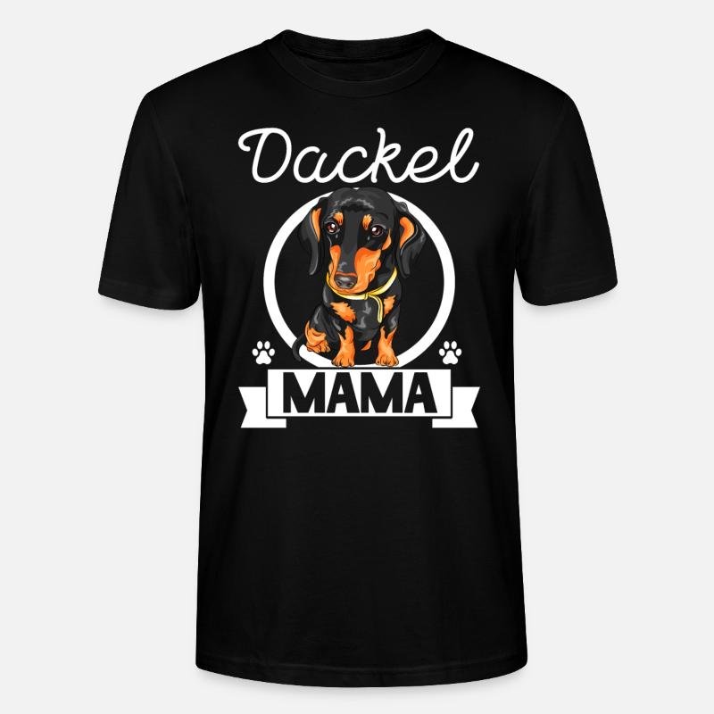 Dackel Mama Dackel Geschenk - Stanley/Stella Unisex Bio-T-Shirt CRAFTER - Schwarz