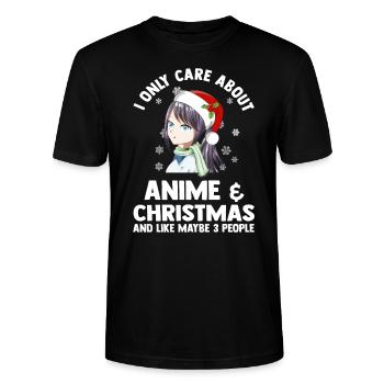 Anime & Christmas Anime & Christmas Geschenk - Stanley/Stella Unisex Bio-T-Shirt CRAFTER - Schwarz - Vorne - Alina (178cm) & Michal (187cm)
