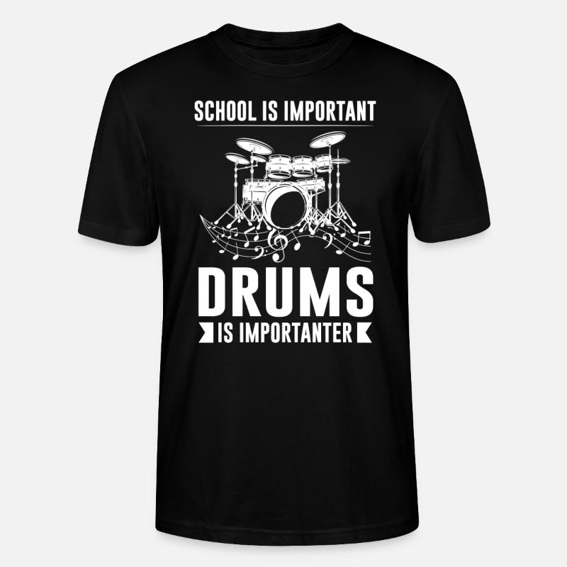 Drummer Drumstick Drum Gift - T-shirt bio CRAFTER Stanley Stella Unisexe - noir