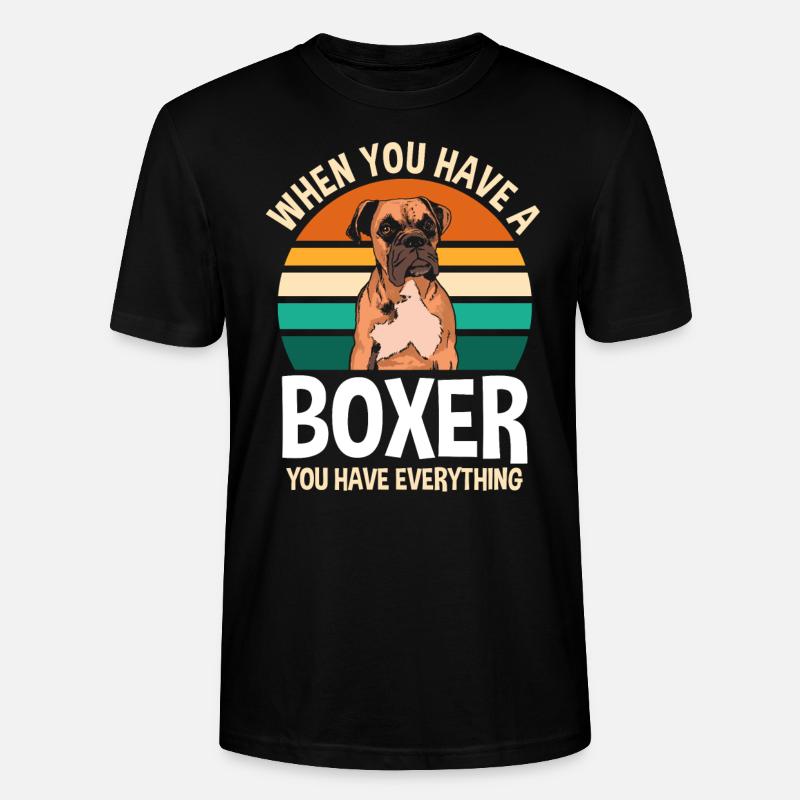 Boxer Boxer Gift - Stanley/Stella CRAFTER Unisex Organic T-Shirt - black