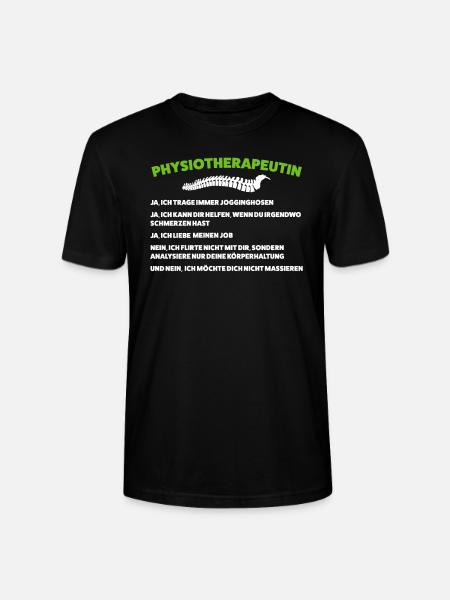 Physio Physiotherapeutin Praxis Geschenk - Stanley/Stella Unisex Bio-T-Shirt CRAFTER - Schwarz