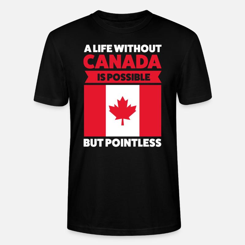 Canada Canadian Canada Gift - Stanley/Stella CRAFTER Unisex Organic T-Shirt - black