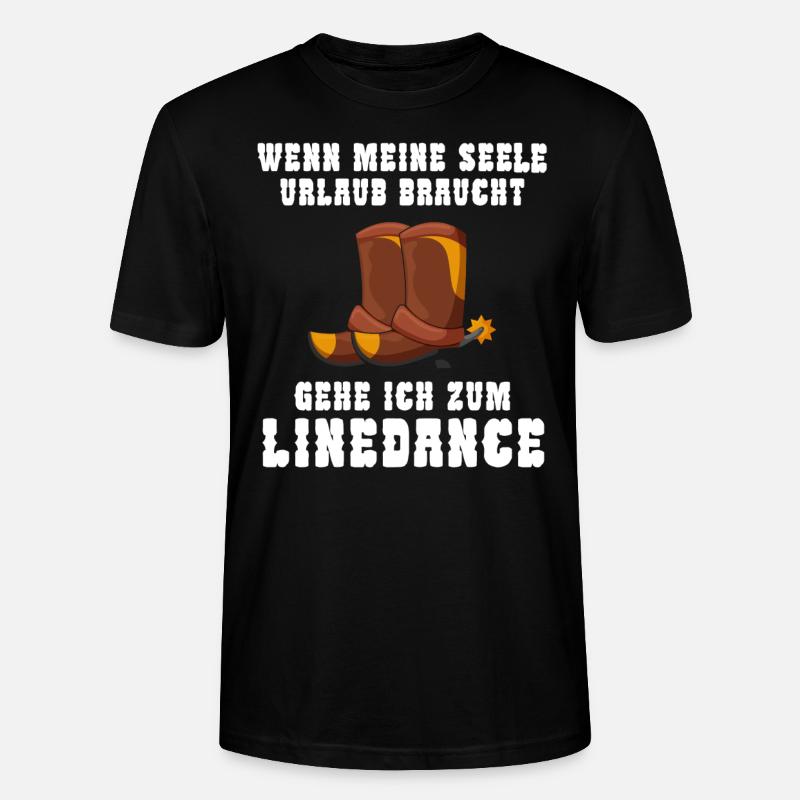 Linedance Linedancer Tänzer Geschenk - Stanley/Stella Unisex Bio-T-Shirt CRAFTER - Schwarz