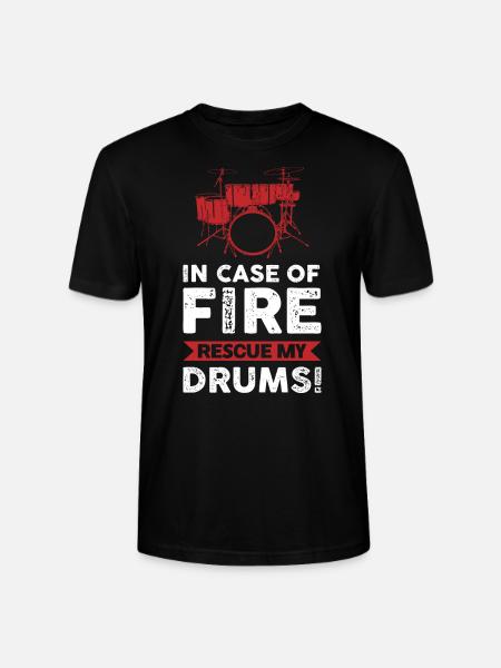 Drums Drummers play drums - Stanley/Stella CRAFTER Unisex Organic T-Shirt - black