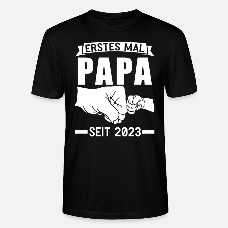 Papa 2023 Werdender Papa Geschenk - Stanley/Stella Unisex Bio-T-Shirt CRAFTER - Schwarz