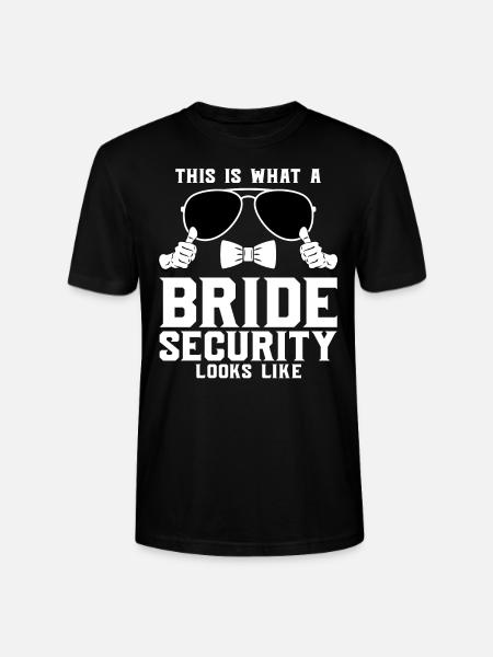 Sicherheit der Braut Hochzeit Braut-Geschenk - Stanley/Stella Unisex Bio-T-Shirt CRAFTER - Schwarz