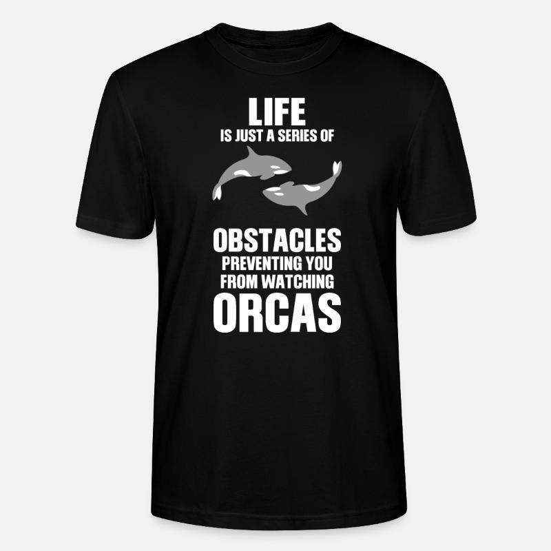 Orca Orca Tiergeschenk - Stanley/Stella Unisex Bio-T-Shirt CRAFTER - Schwarz