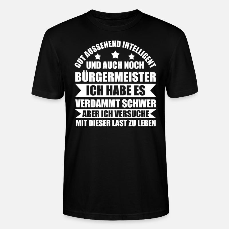 Bürgermeister Beamter Beigeordneter Geschenk - Stanley/Stella Unisex Bio-T-Shirt CRAFTER - Schwarz