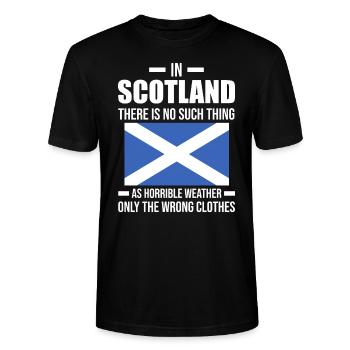 Scotland Scotland Gift - Stanley/Stella CRAFTER Unisex Organic T-Shirt - black - Front - Alina (178cm) & Michal (187cm)
