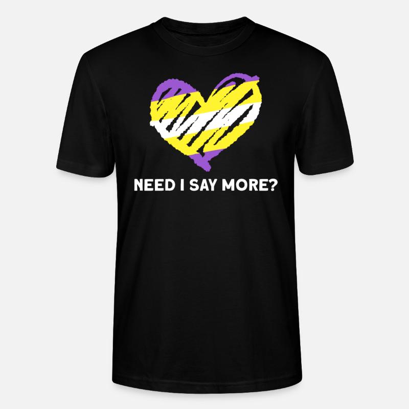 Non-binary non-binary flag LGBTQ gift - Stanley/Stella CRAFTER Unisex Organic T-Shirt - black