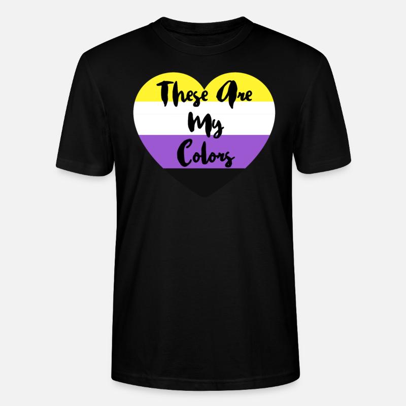 Non-binary non-binary flag LGBTQ gift - Stanley/Stella CRAFTER Unisex Organic T-Shirt - black