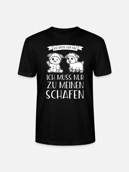 Schafe Schäfer Schaf Geschenk - Stanley/Stella Unisex Bio-T-Shirt CRAFTER - Schwarz