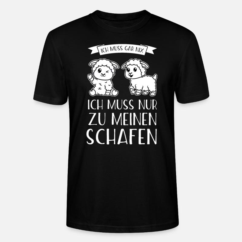Schafe Schäfer Schaf Geschenk - Stanley/Stella Unisex Bio-T-Shirt CRAFTER - Schwarz