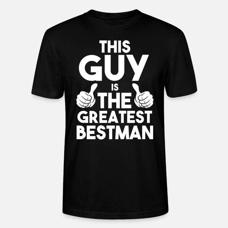 Best man Best man Gift - Stanley/Stella CRAFTER Unisex Organic T-Shirt - black