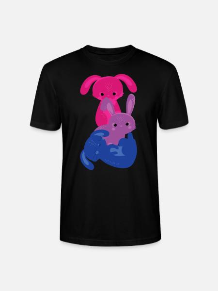 Bisexual Rabbit Bisexual - Stanley/Stella CRAFTER Unisex Organic T-Shirt - black