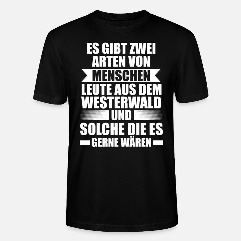 Westerwald Heimat Westerwälder Geschenk - Stanley/Stella Unisex Bio-T-Shirt CRAFTER - Schwarz