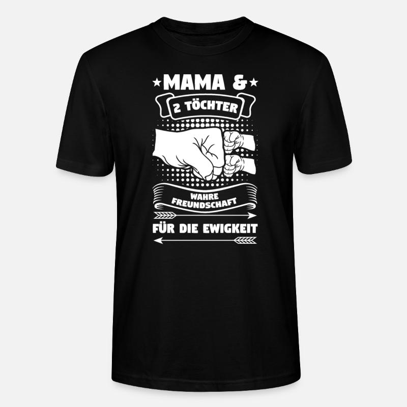Mama 2 Töchter Töchter Geschenk - Stanley/Stella Unisex Bio-T-Shirt CRAFTER - Schwarz