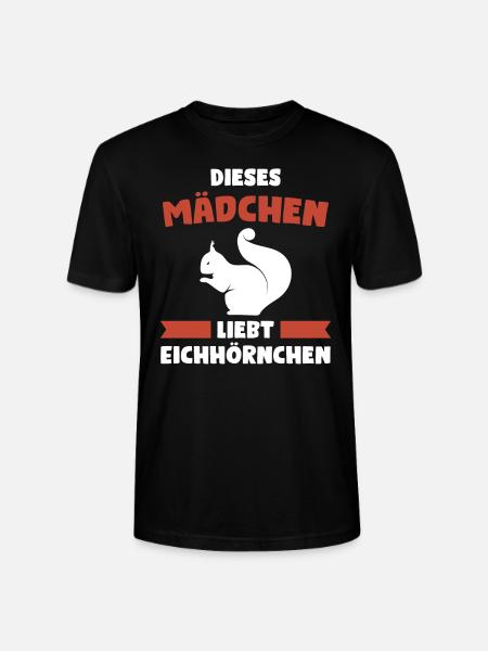 Eichhörnchen Mädchen Nagetier Geschenk - Stanley/Stella Unisex Bio-T-Shirt CRAFTER - Schwarz
