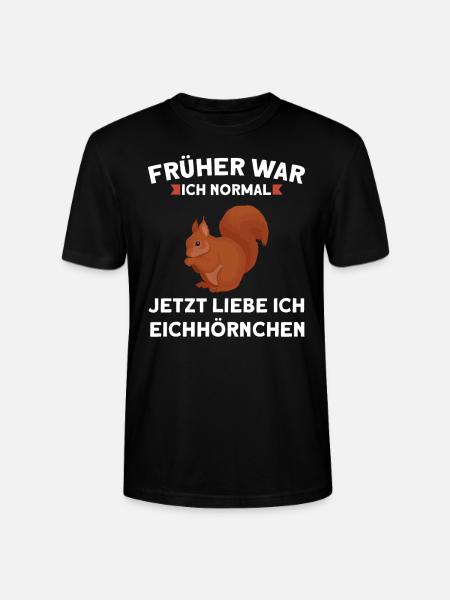 Eichhörnchen Tier Eichhörnchenliebhaber Geschenk - Stanley/Stella Unisex Bio-T-Shirt CRAFTER - Schwarz