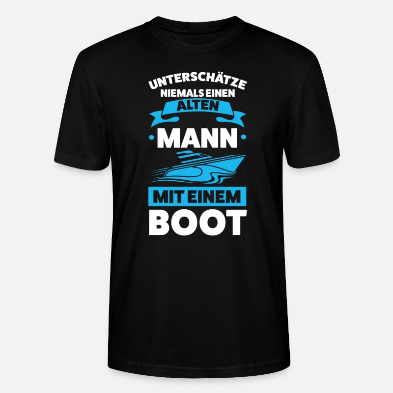 Boot Segeln Bootfahrer Geschenk - Stanley/Stella Unisex Bio-T-Shirt CRAFTER - Schwarz