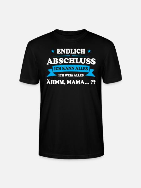 Schule Abschluss Absolvent Geschenk - Stanley/Stella Unisex Bio-T-Shirt CRAFTER - Schwarz