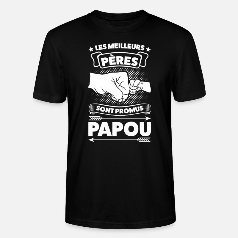 Papi Papi Famille Geschenk - Stanley/Stella Unisex Bio-T-Shirt CRAFTER - Schwarz