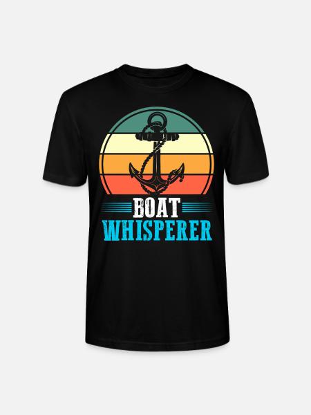 Captain Boat Captains Gift - Stanley/Stella CRAFTER Unisex Organic T-Shirt - black