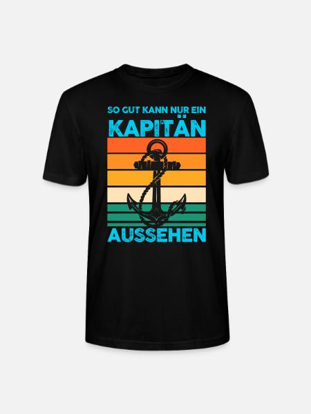 Kapitän Boot Bootfahrer Geschenk - Stanley/Stella Unisex Bio-T-Shirt CRAFTER - Schwarz