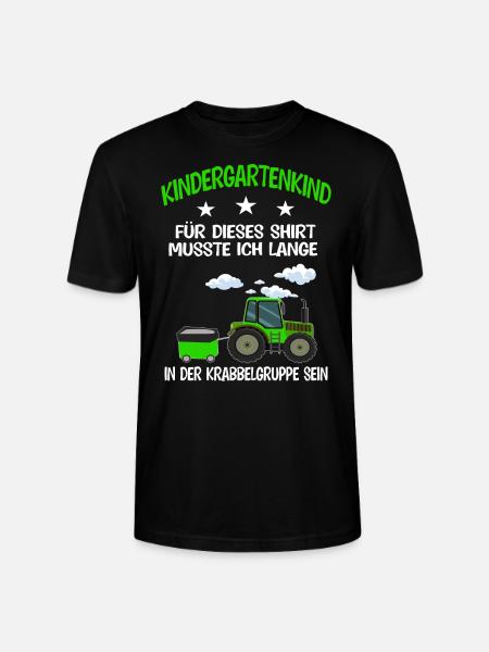 Kindergarten Traktor Kindergartenanfänger Geschenk - Stanley/Stella Unisex Bio-T-Shirt CRAFTER - Schwarz