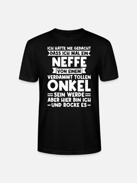 Neffe Onkel Onkels Geschenk - Stanley/Stella Unisex Bio-T-Shirt CRAFTER - Schwarz
