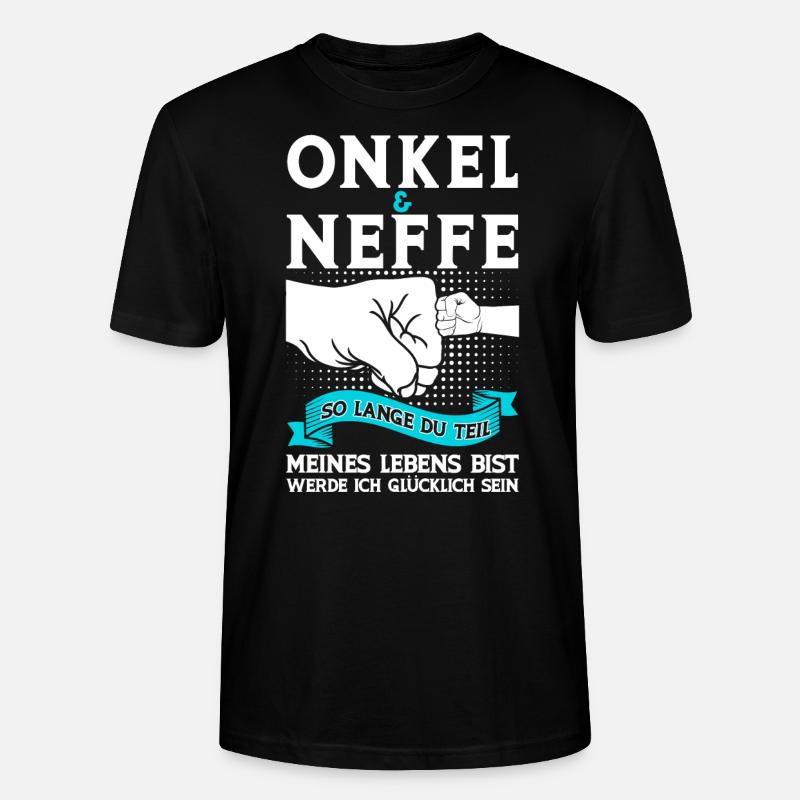 Onkel Neffe Onkels Geschenk - Stanley/Stella Unisex Bio-T-Shirt CRAFTER - Schwarz
