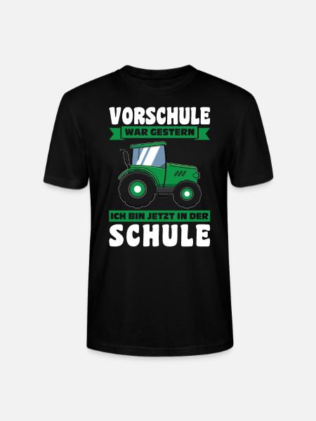 Schulkind Traktor Schulstart Geschenk - Stanley/Stella Unisex Bio-T-Shirt CRAFTER - Schwarz