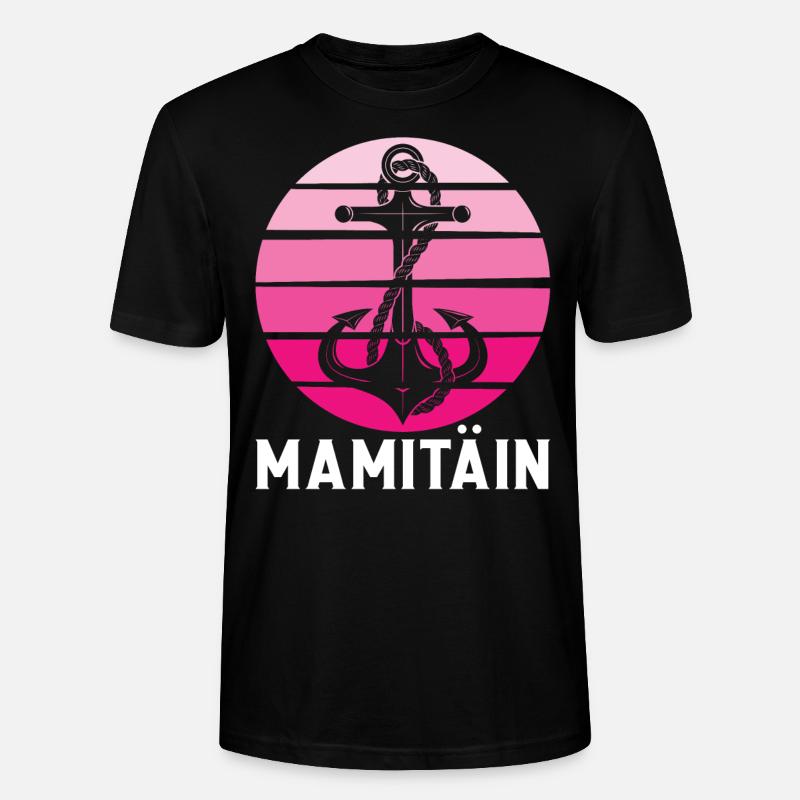 Kapitänin Mama Mutter Geschenk - Stanley/Stella Unisex Bio-T-Shirt CRAFTER - Schwarz