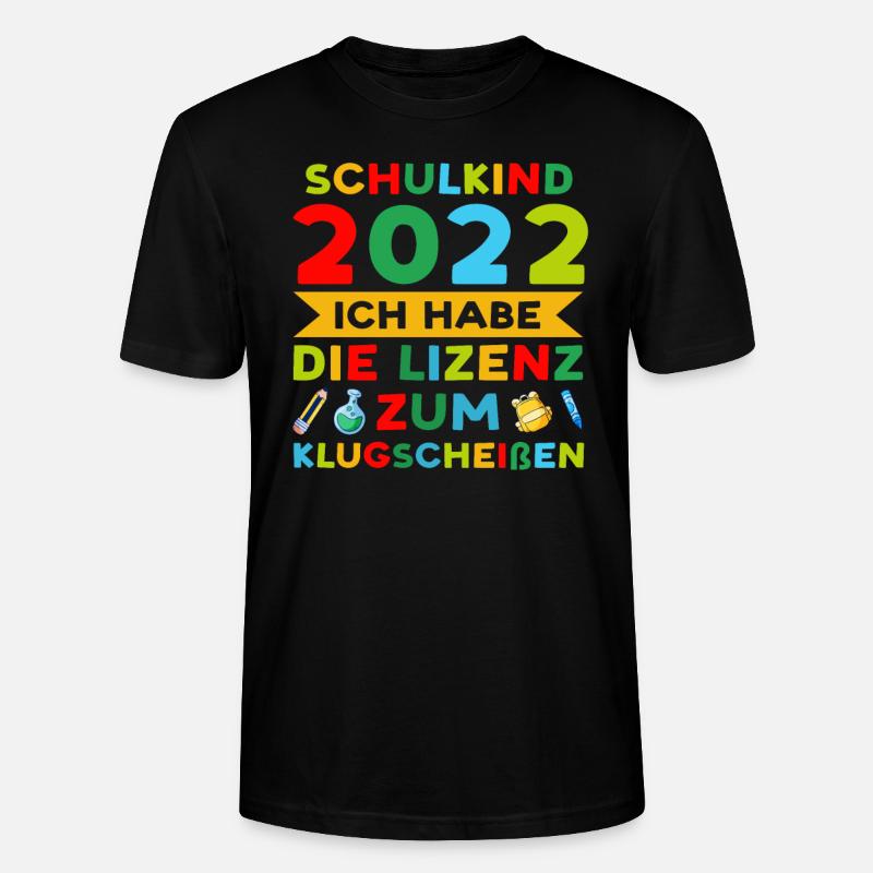 Schulkind 2022 Schulanfang Schulanfänger Geschenk - Stanley/Stella Unisex Bio-T-Shirt CRAFTER - Schwarz