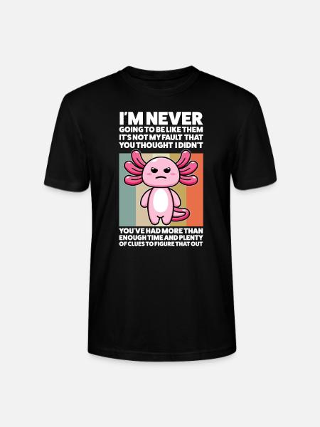 Axolotel Axolotl Lover Axolotls Gift - Stanley/Stella CRAFTER Unisex Organic T-Shirt - black