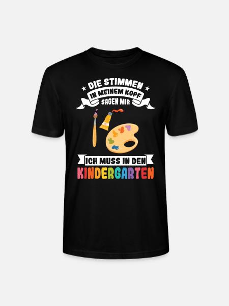 Kindergarten Anfang Kindergartenanfänger Geschenk - Stanley/Stella Unisex Bio-T-Shirt CRAFTER - Schwarz