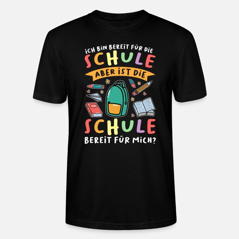 Schulkind Schulanfang Schulanfänger Geschenk - Stanley/Stella Unisex Bio-T-Shirt CRAFTER - Schwarz